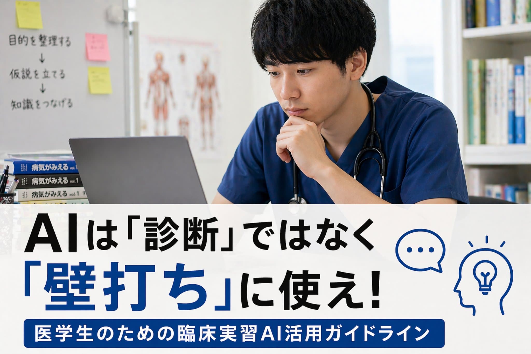 AIは「診断」ではなく「壁打ち」に使え!医学生のための臨床実習AI活用ガイドライン