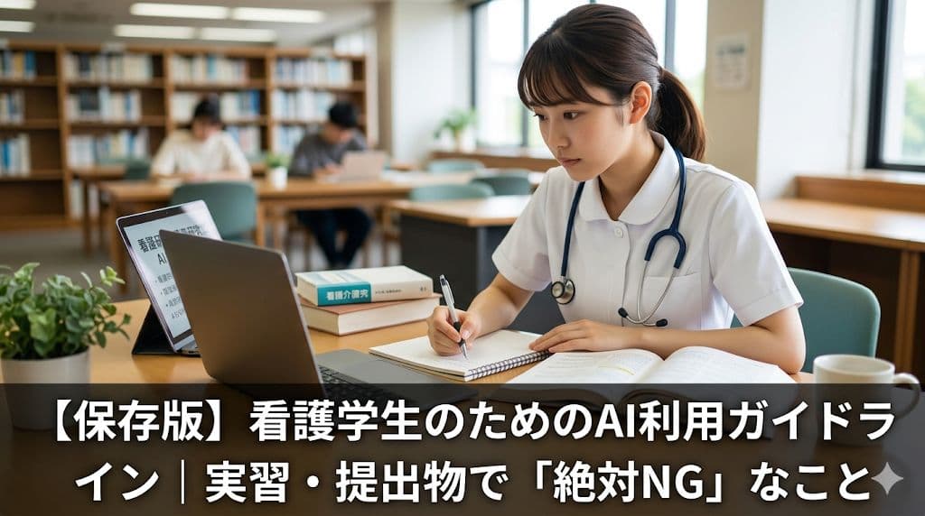 【保存版】看護学生のためのAI利用ガイドライン|実習・提出物で「絶対NG」なこと
