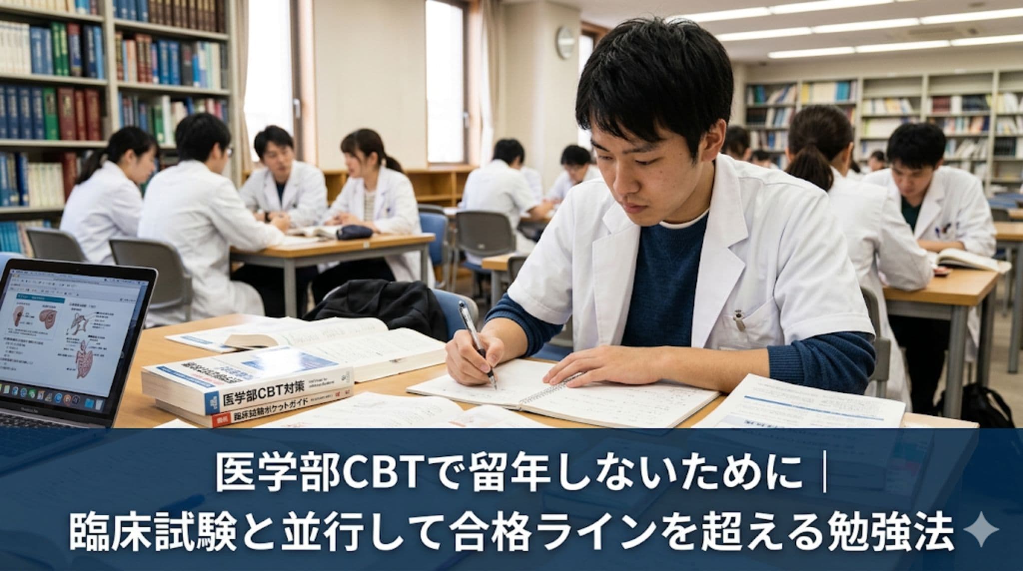 医学部CBTで留年しないために|臨床試験と並行して合格ラインを超える勉強法