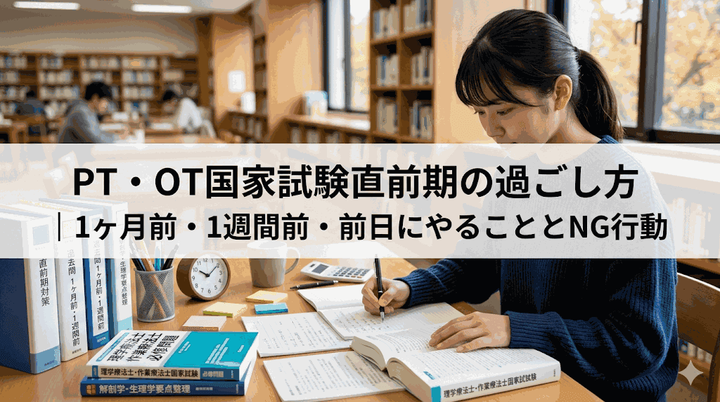 PT・OT国家試験直前期の過ごし方|1ヶ月前・1週間前・前日にやることとNG行動