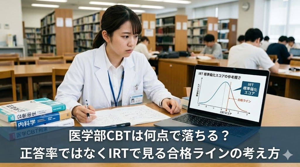 医学部CBTは何点で落ちる?正答率ではなくIRTで見る合格ラインの考え方
