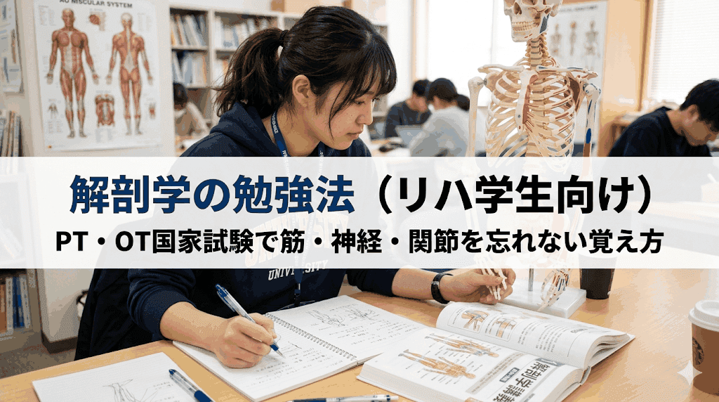 解剖学の勉強法(リハ学生向け)|PT・OT国家試験で筋・神経・関節を忘れない覚え方