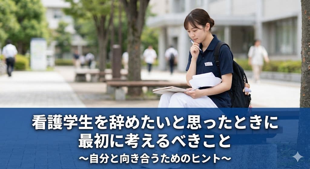 看護学生を辞めたいと思ったときに最初に考えるべきこと
