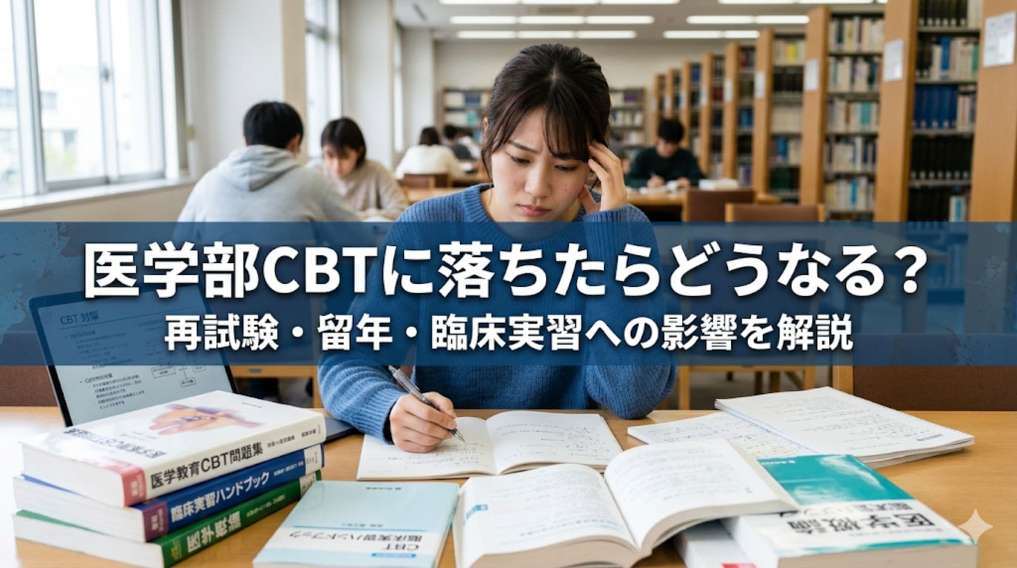 医学部CBTに落ちたらどうなる?再試験・留年・臨床実習への影響を解説