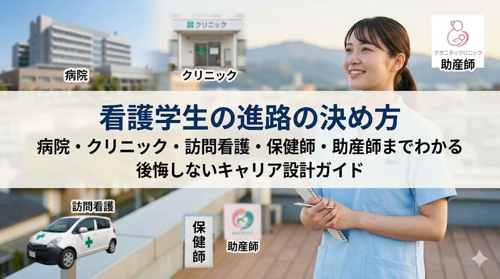 看護学生の進路の決め方|病院・クリニック・訪問看護・保健師・助産師までわかる後悔しないキャリア設計ガイド
