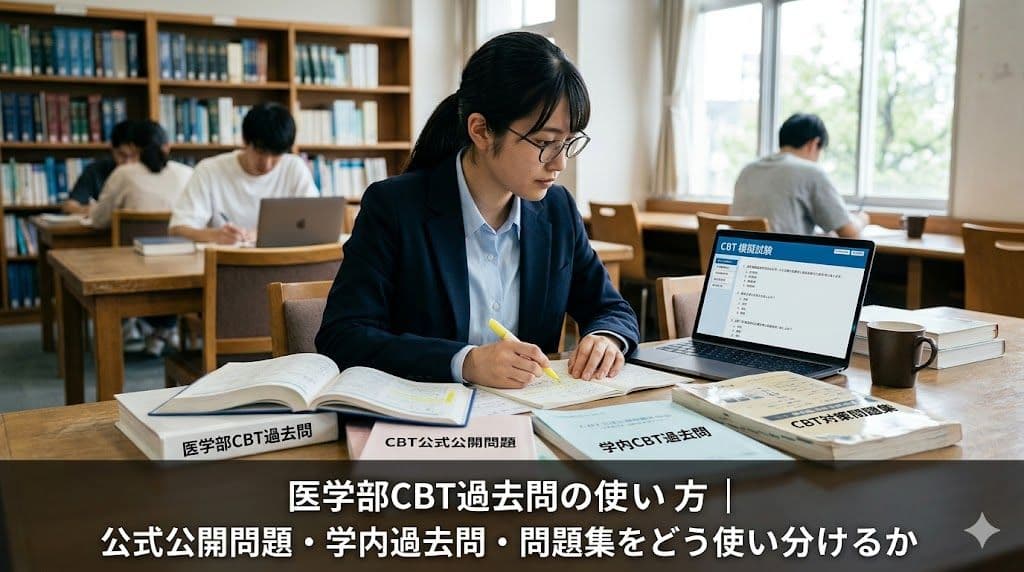 CBTには過去問がない?どう対策するの?|公式公開問題・学内過去問・問題集をどう使い分けるか