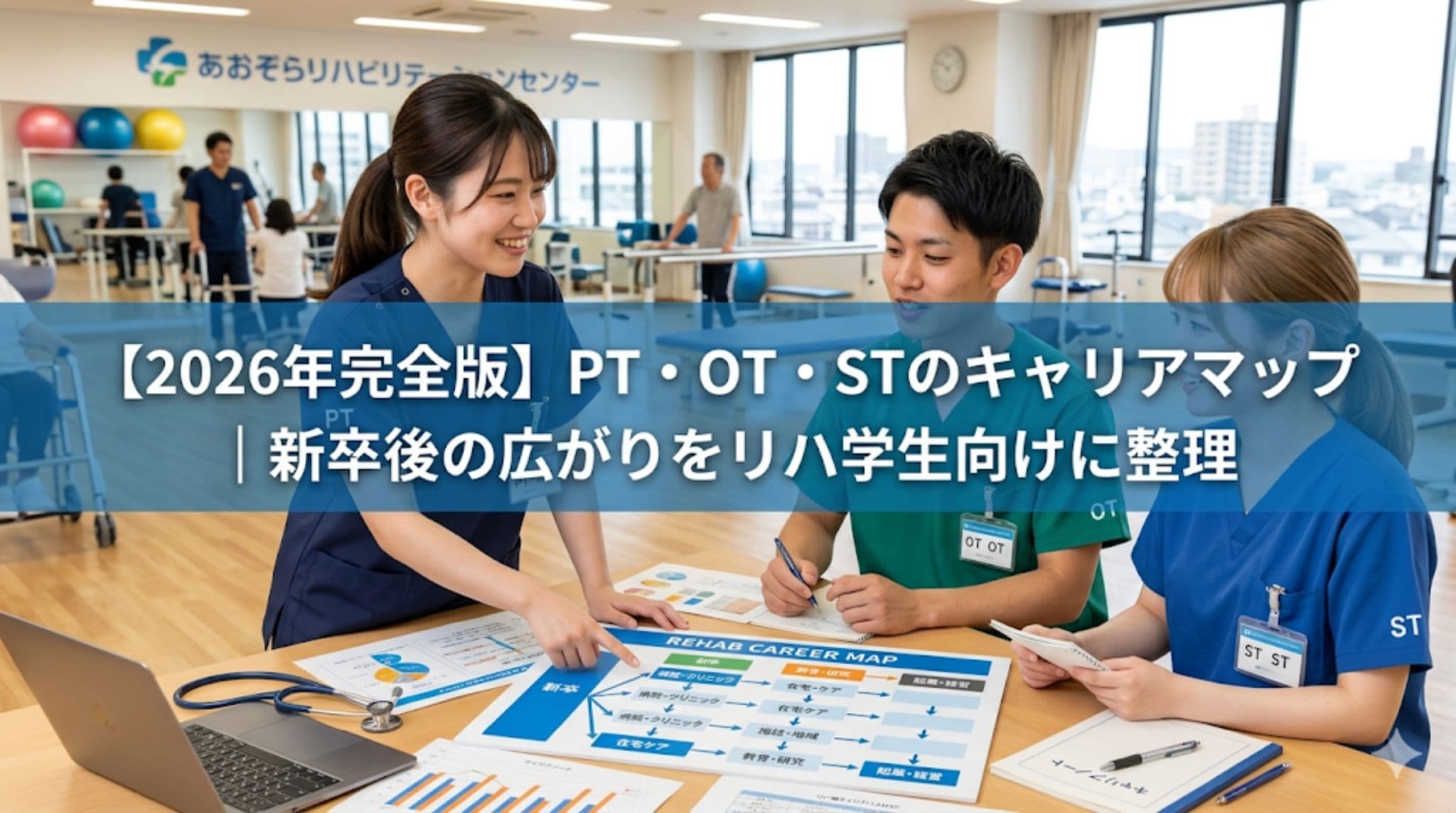 【2026年完全版】PT・OT・STのキャリアマップ|新卒後の広がりをリハ学生向けに整理