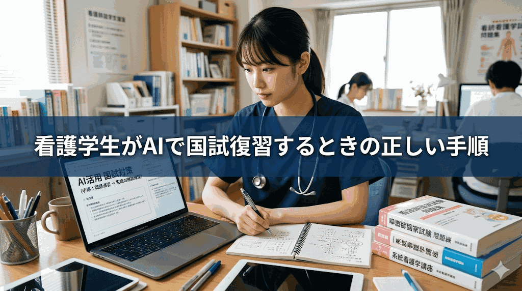 看護学生がAIで国試復習するときの正しい手順