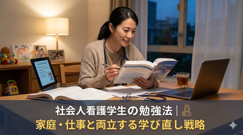 社会人看護学生の勉強法|家庭・仕事と両立する学び直し戦略