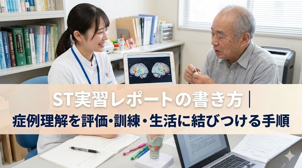 ST実習レポートの書き方|症例理解を評価・訓練・生活に結びつける手順