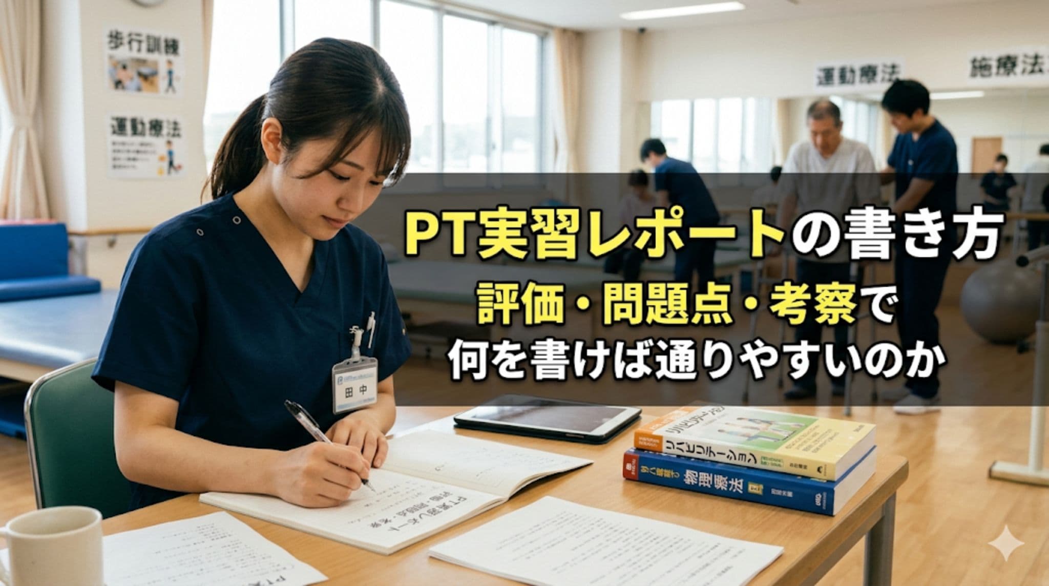 PT実習レポートの書き方|評価・問題点・考察で何を書けば通りやすいのか