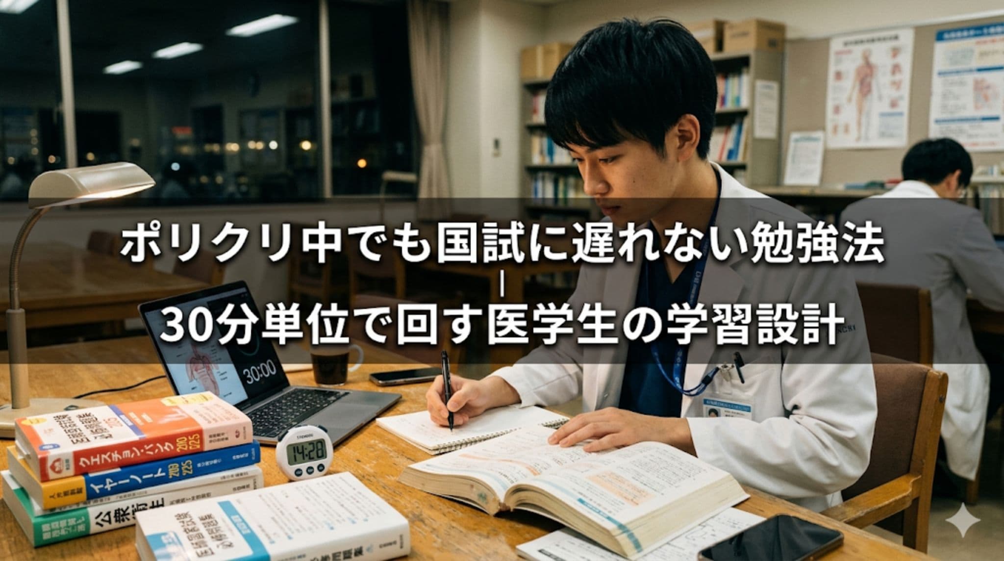 ポリクリ中でも国試に遅れない勉強法|30分単位で回す医学生の学習設計