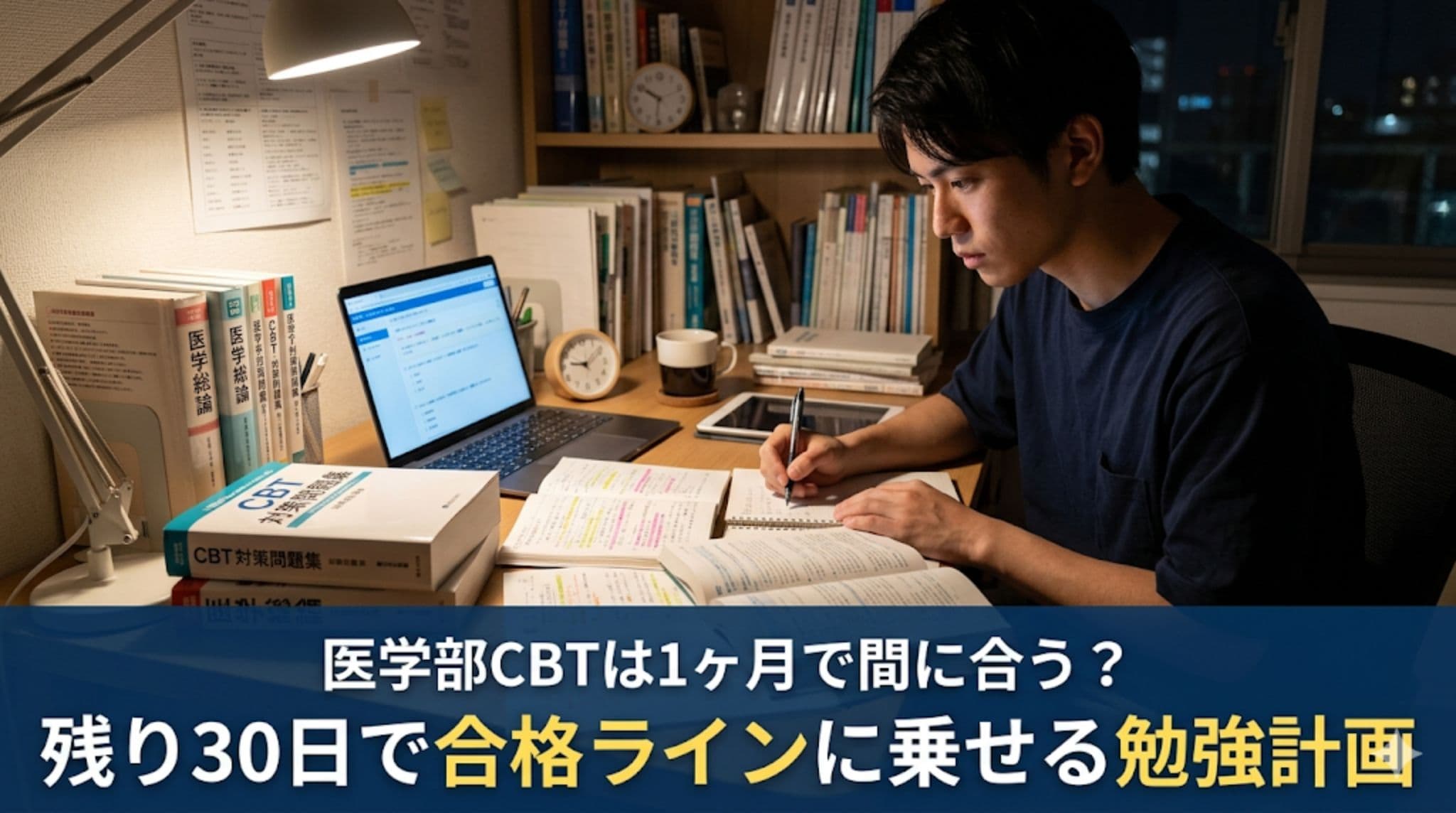 医学部CBTは1ヶ月で間に合う?残り30日で合格ラインに乗せる勉強計画