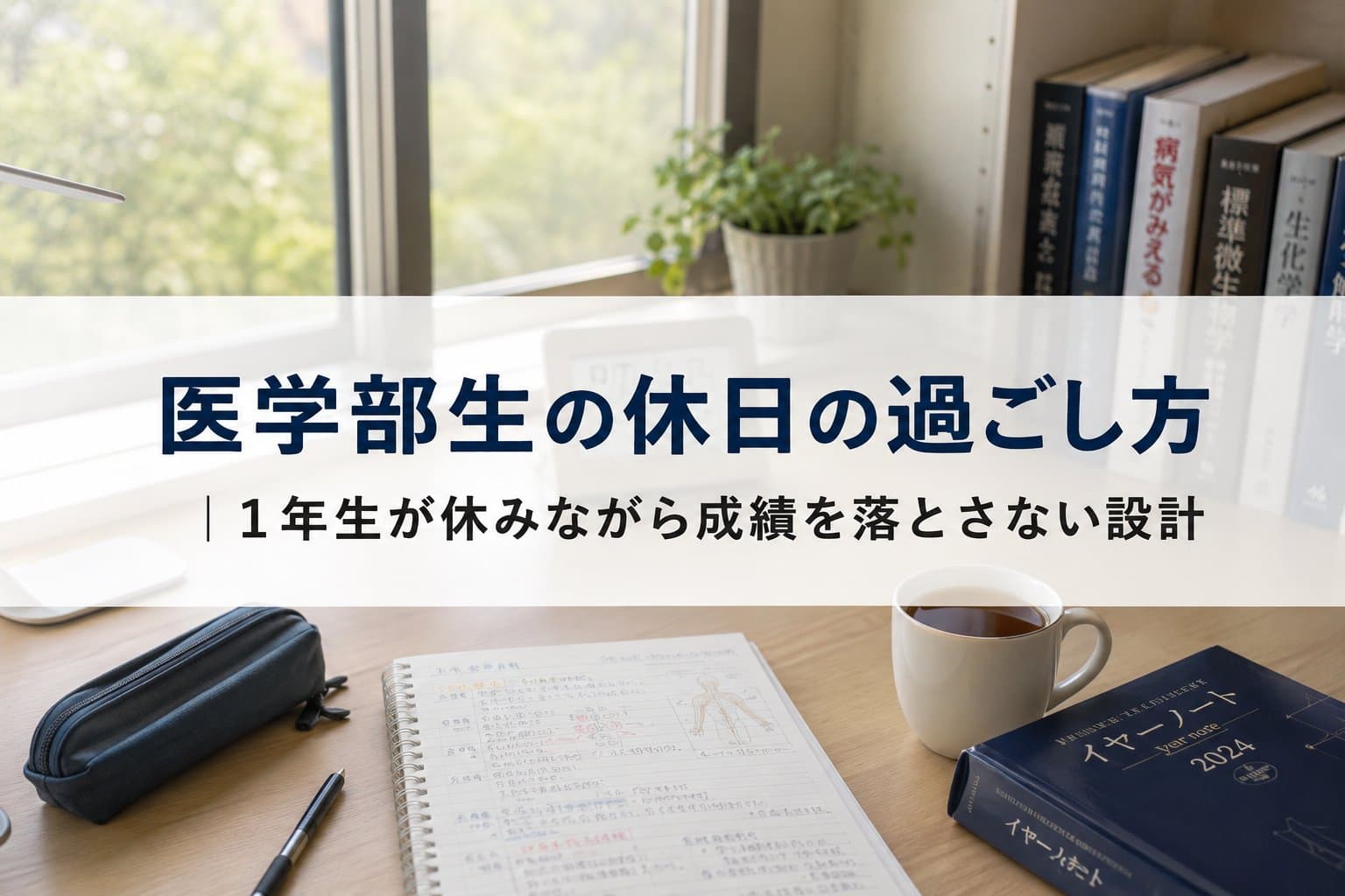 医学部生の休日の過ごし方|1年生が休みながら成績を落とさない設計